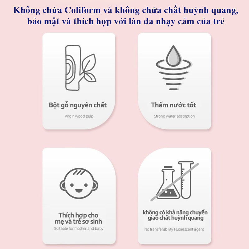 Khăn giấy khô đa năng cho bé, Khăn giấy rút Mini Bear 4 lớp mềm mại an toàn cho bé yêu – KH008