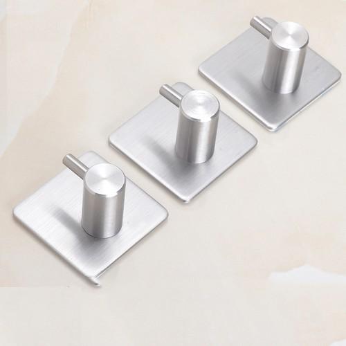 Móc Inox SUS304 Dán Tường Hình Trụ, Móc Treo Đồ Đa Năng Không Cần Khoan Đục