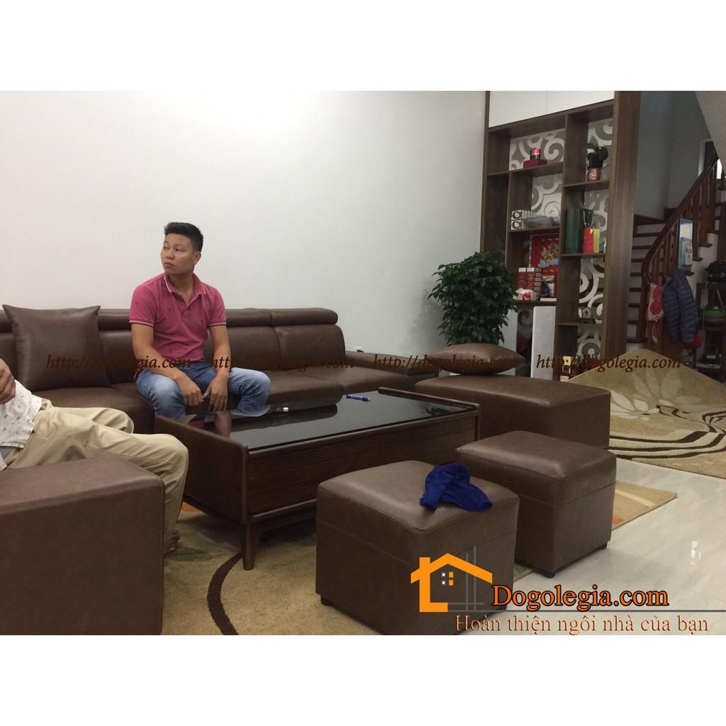 Sofa Da Chữ U Hoành Tráng Cho Phòng Khách Đẹp LG-SF119