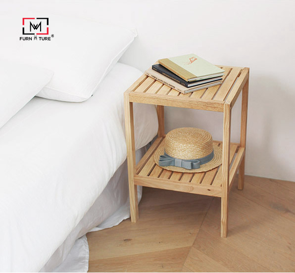 KỆ GỖ 2 TẦNG MÀU GỖ TỰ NHIÊN - 2F NATURAL SHELF