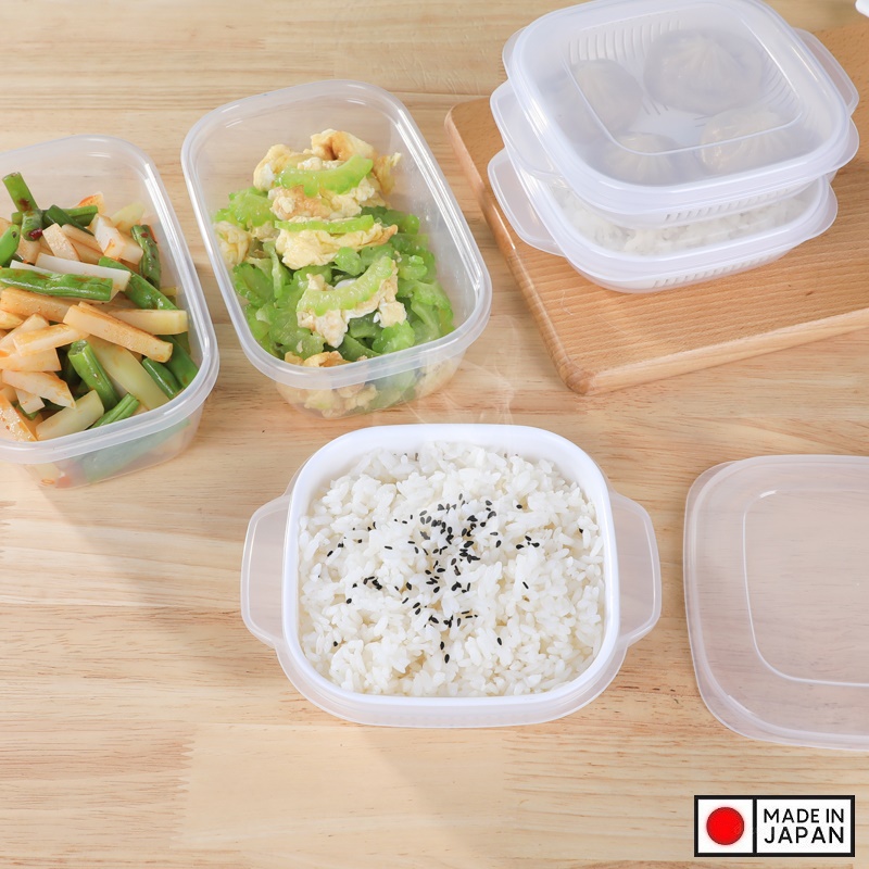 Hộp hấp thực phẩm dùng trong lò vi sóng Plump Pack A 340ml - Made in Japan
