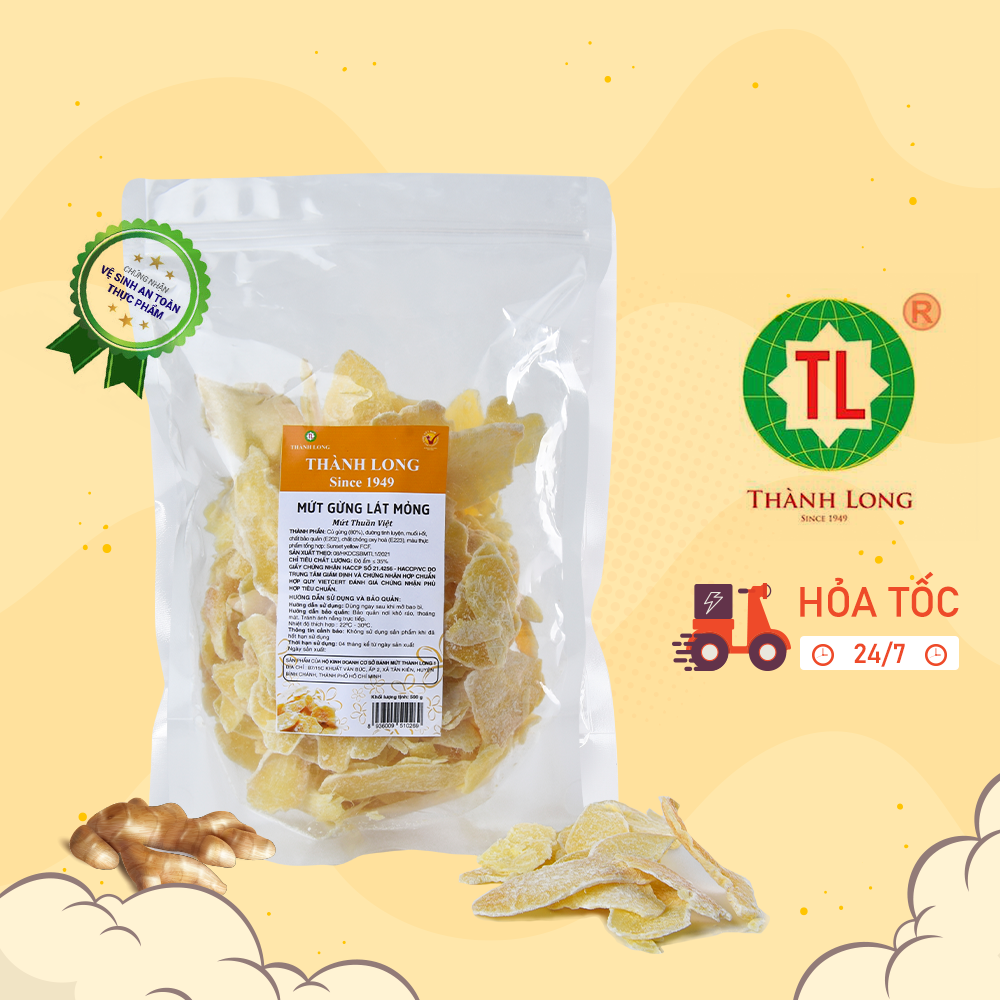 MỨT GỪNG HUẾ SẤY KHÔ THÀNH LONG 200G