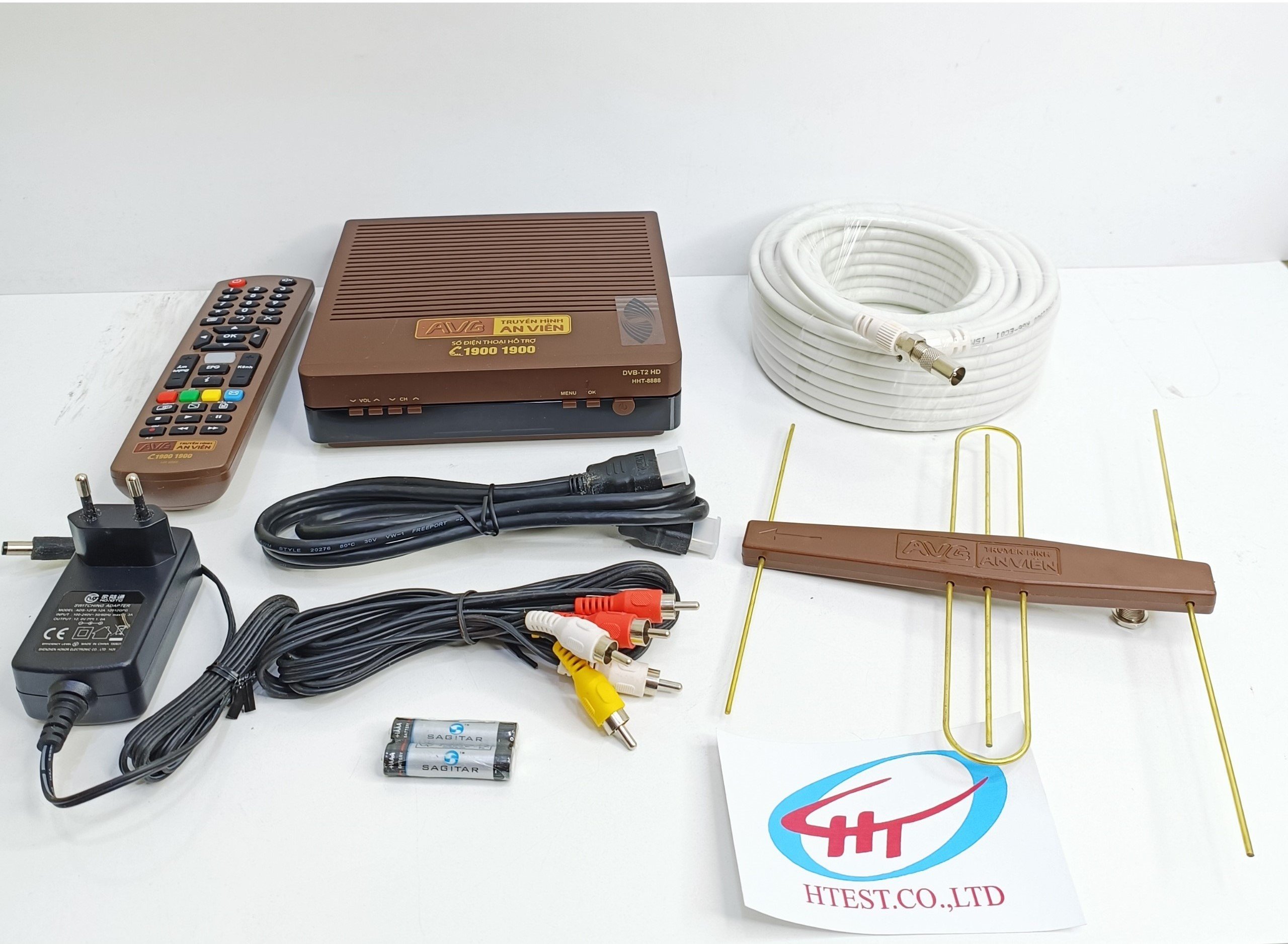 Đầu thu truyền hình số mặt đất AVG trọn bộ anten khuếch đại AVG ,Dây 15 mét, Hàng Chính Hãng.