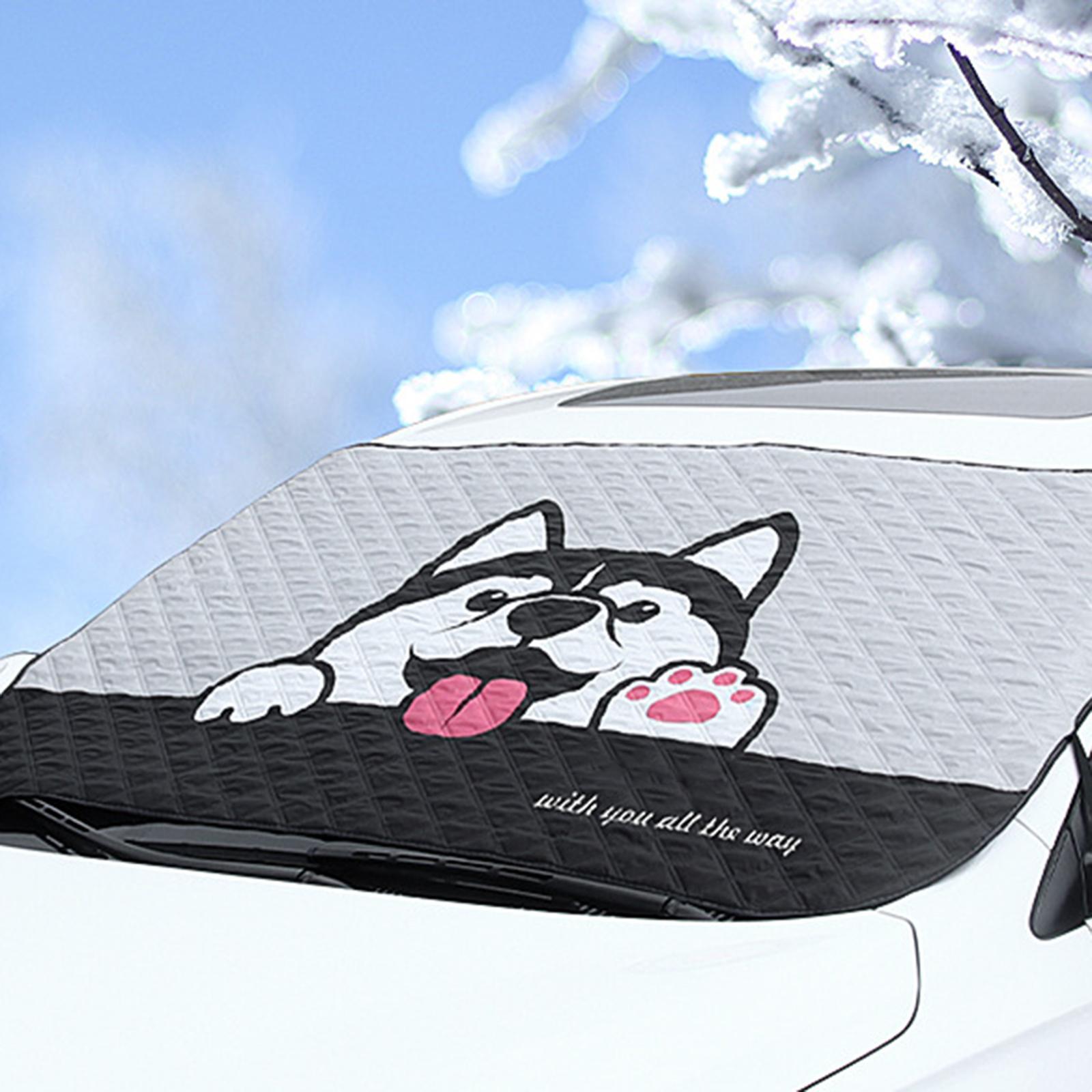 Car Windshield Snow Cover Protective Windscreen Cover for Sedan Van SUV