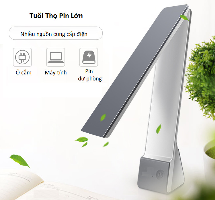 Đèn led để bàn cảm ứng thông minh bảo vệ mắt trong quá trình học tập M2B ( Tặng kèm bộ dán dạ quang trang trí hình con bướm )