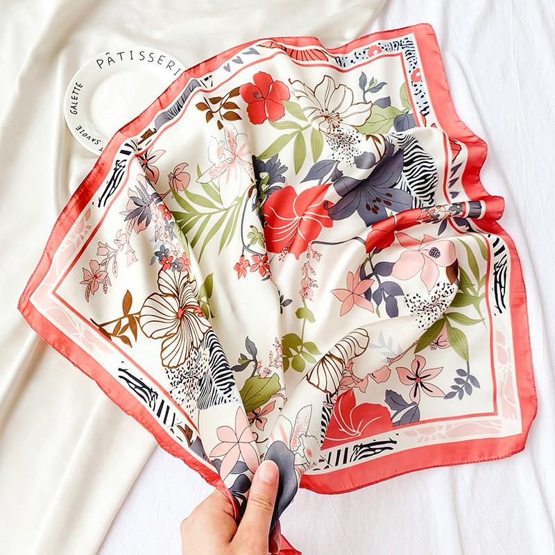 Khăn lụa, khăn turban, khăn bandana size 70x70 thời trang
