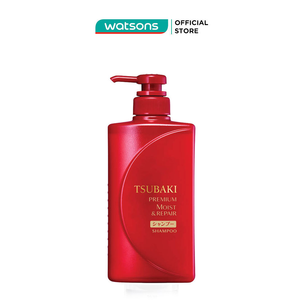 Dầu Gội Tsubaki Premium Moist Shampoo Dưỡng Tóc Bóng Mượt 490Ml - 480Ml