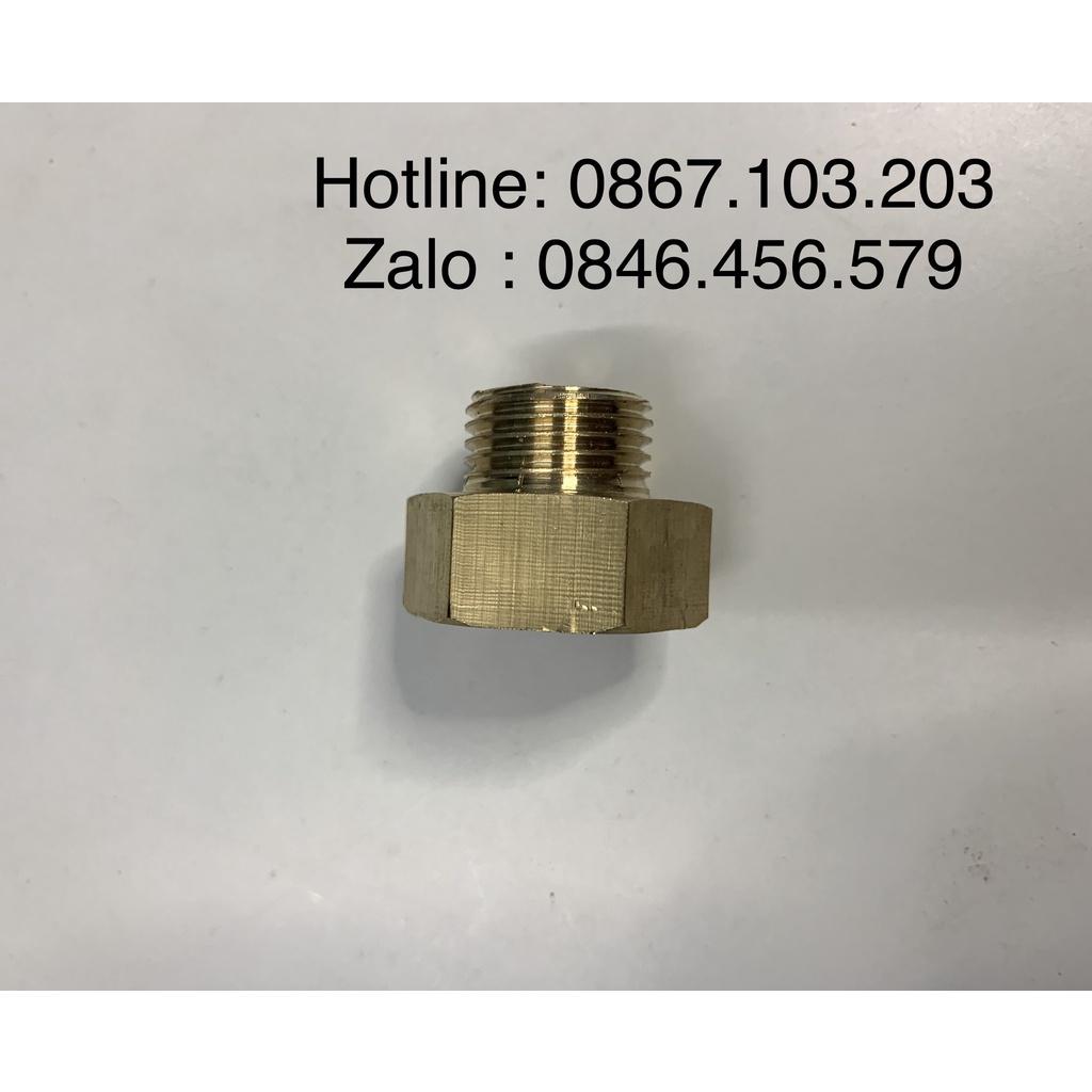 Nối Hụt Ren Trong 27mm Ren Ngoài 21mm Đồng Thau