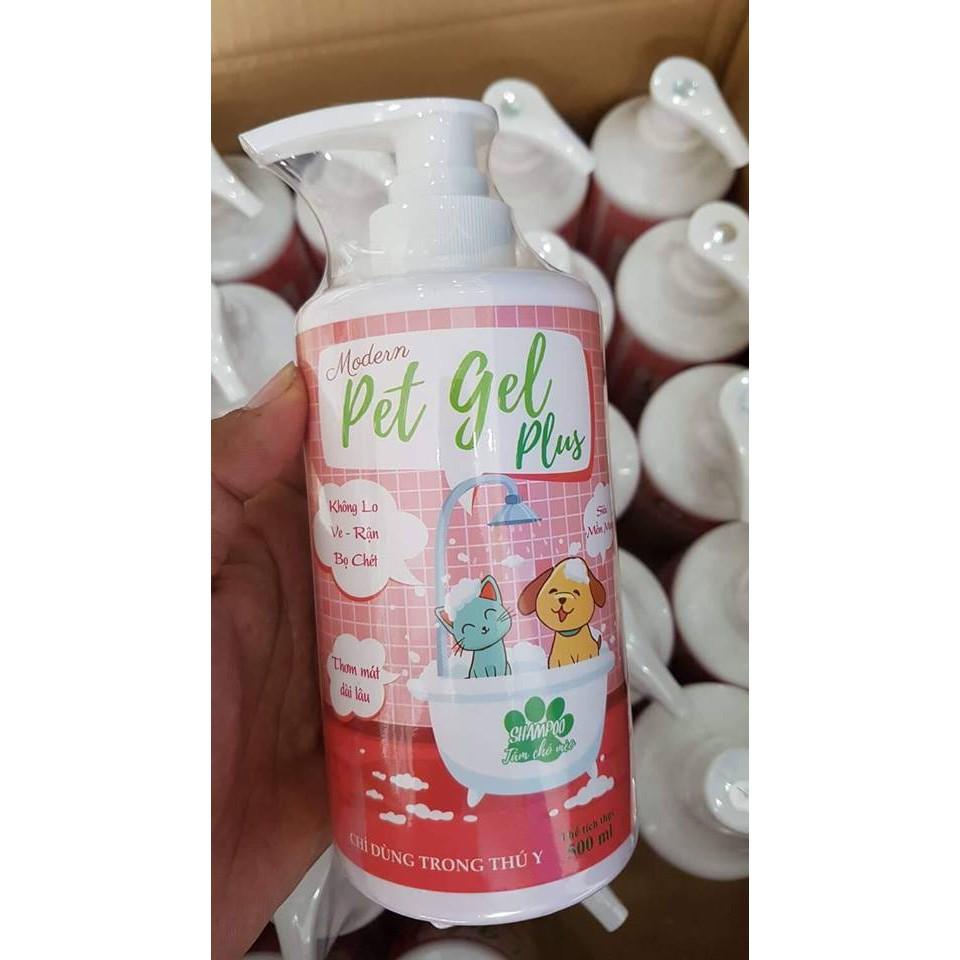 Sữa Tắm Diệt Ve - Rận - Bọ Chét Pet Gel Plus Chó Mèo 500ml