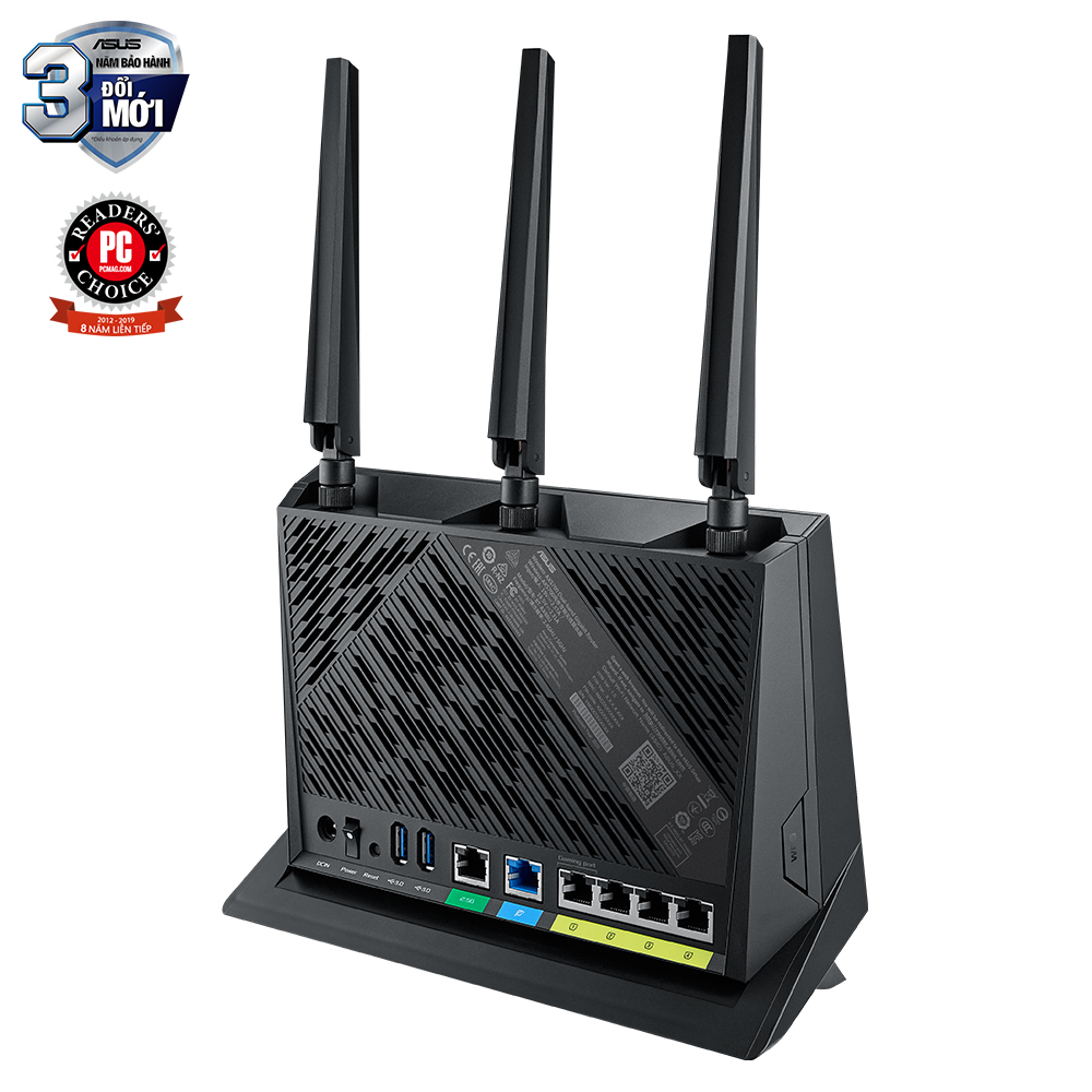 Router Wifi ASUS RT-AX86U Hai Băng Tần Chuẩn AX5700 (Chuyên Cho Game Di Động)- Hàng Chính Hãng