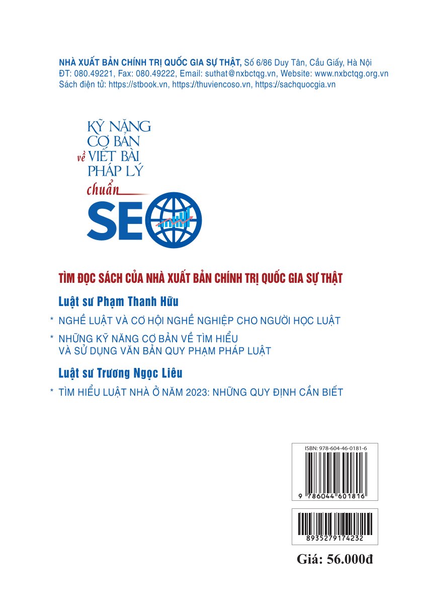 Kỹ năng cơ bản về viết bài pháp lý chuẩn SEO - bản in 2025