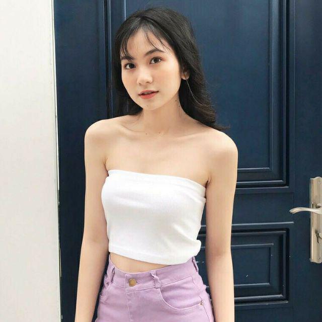 Áo Ống Cúp Ngực SANMAY Áo Ống Croptop Không Dây Kiểu Ôm Sexy Nhiều Màu Trắng Đen AO030