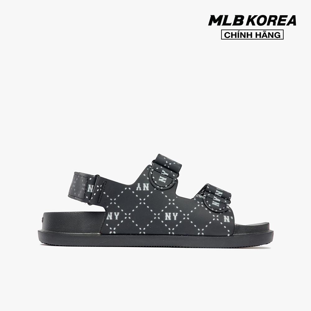 MLB - Giày sandals unisex đế thấp quai ngang Chunky Diamond Monogram 3ASDCSD33-50BKS