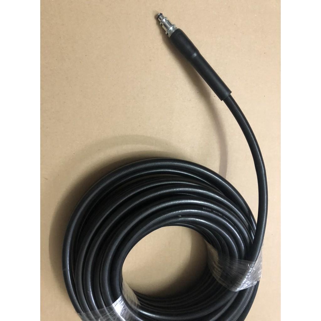 20M DÂY PHUN ÁP LỰC CHO MÁY PHUN XỊT RỬA BOS.CH, BOS.CH-AQT 1 ĐẦU CẮM NHANH,1 ĐẦU NỐI SÚ.NG REN NGOÀI 22MM