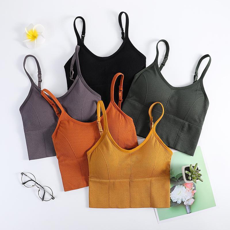 Áo lót, áo Bra nữ gân tăm hở lưng chữ U, 2 dây có thể điều chỉnh, định hình ngực siêuđẹp, đệm mút tháo rời Women - Đen xanh lá