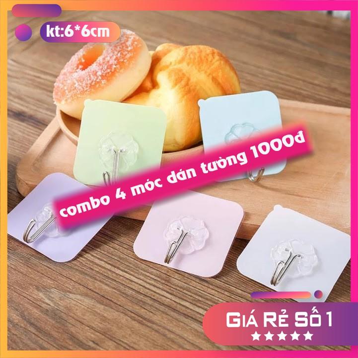 Bộ 10 móc dán tường màu chịu lực MÃ MM10