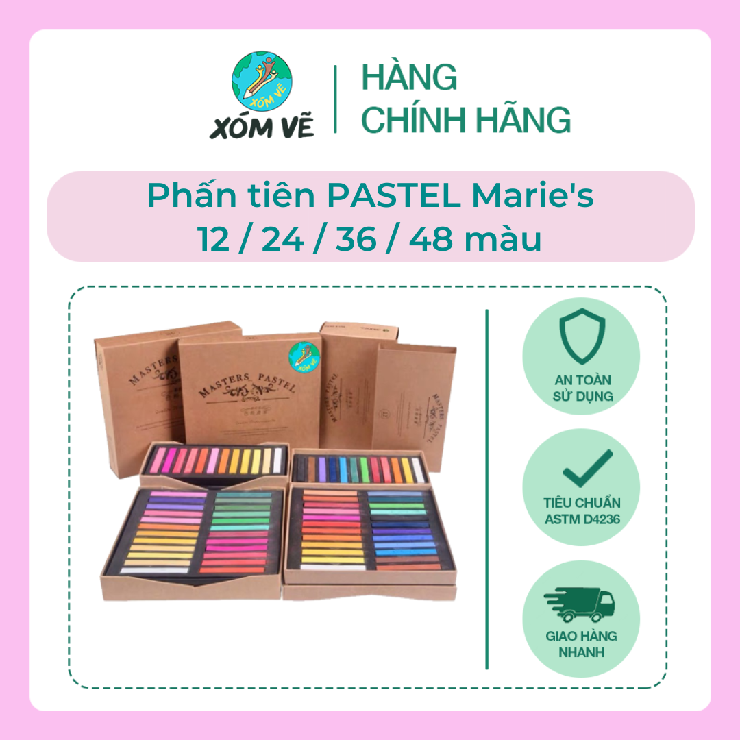 Phấn tiên pastel bộ 12/24/36/48 màu