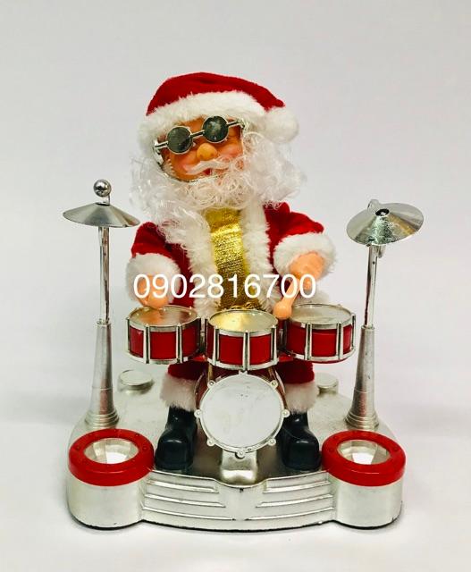 Đồ chơi ông già Noel đánh trống quà tặng giáng sinh hoặc trang trí noel