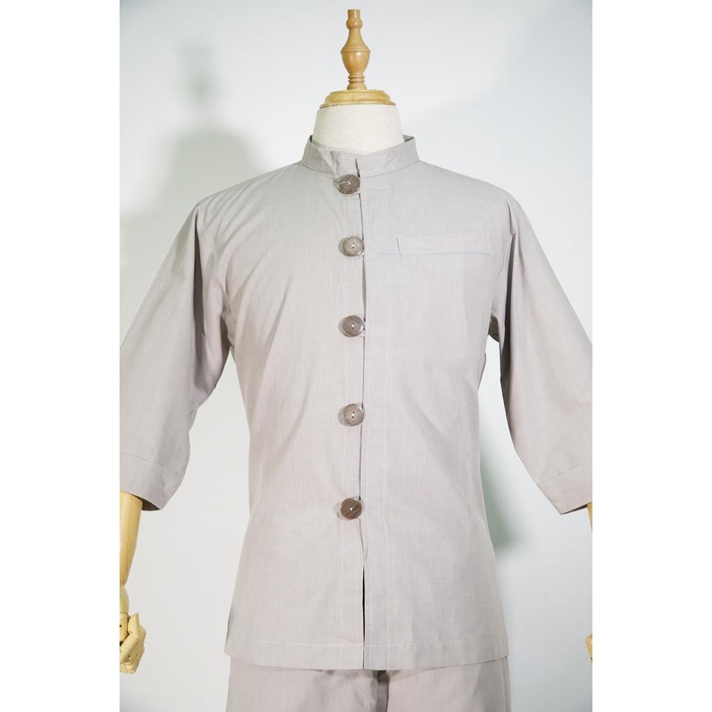 Đồ đi chùa Phật tử Nam LÃNH TỤ PHO ĐÀI LOAN NÚT MŨ, đồ lam Phật giáo đẹp, đi chùa trang nghiêm - Nhiều cỡ - Có video