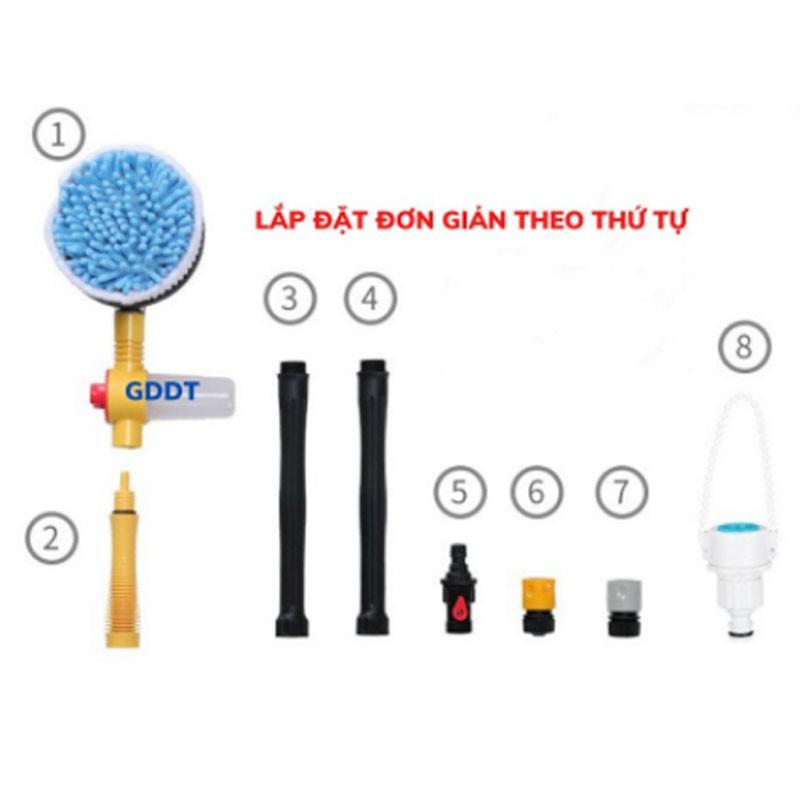 Chổi Rửa Xe Ôtô Tự Xoay 360 Độ - Tiện Lợi Sử Dụng Dễ Dàng Giúp Tiết Kiệm Công Sức Mỗi Khi Lau Rửa