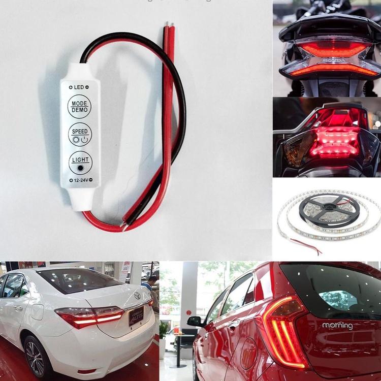 (FREESHIP) Mạch mini tạo chớp F1 - nhấp nháy nhiều kiểu độ đèn LED ô tô xe máy 12v