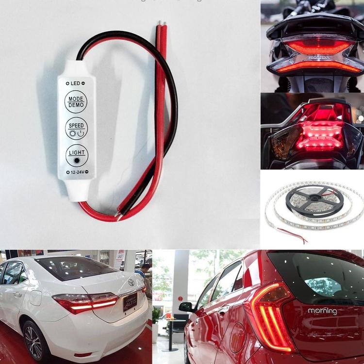 Mạch mini tạo chớp F1 - nhấp nháy nhiều kiểu độ đèn LED ô tô xe máy 12v