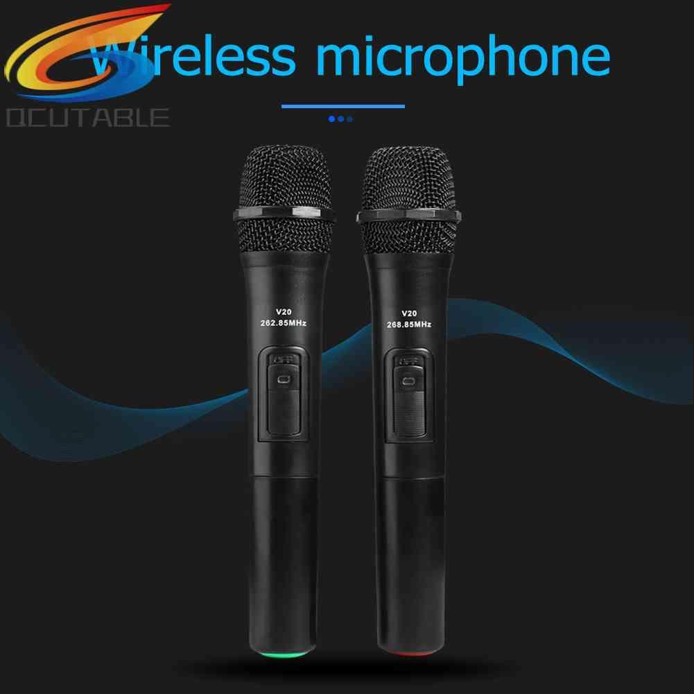 Bộ 2 Micro Không Dây Thông Minh Cầm Tay Kèm Đầu Nhận USB Chuyên Dụng Cho Karaoke