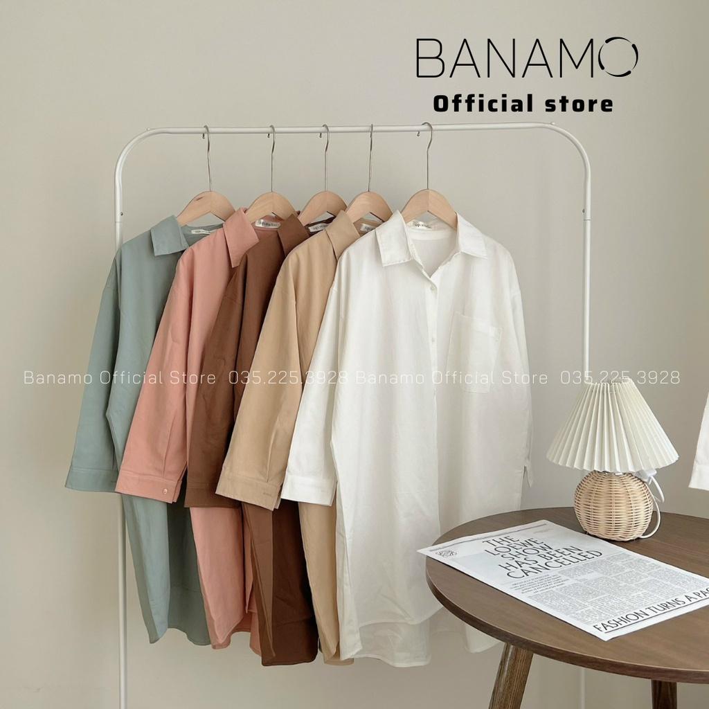 Váy sơ mi vạt tôm siêu xinh hàng thiết kế thời trang Banamo Fashion váy sơ mi 5919