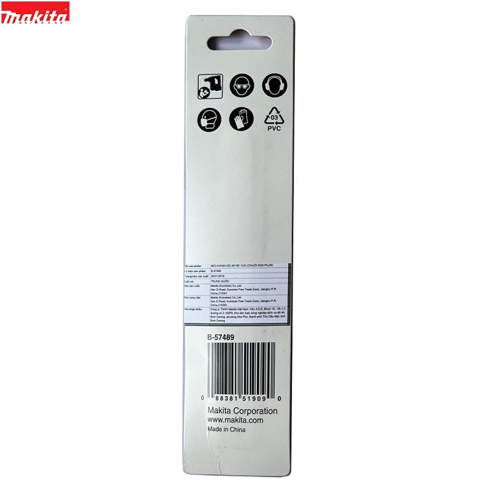 Mũi khoan gỗ đầu đinh nhọn chuôi gài Makita 4mm x 105mm B-57489