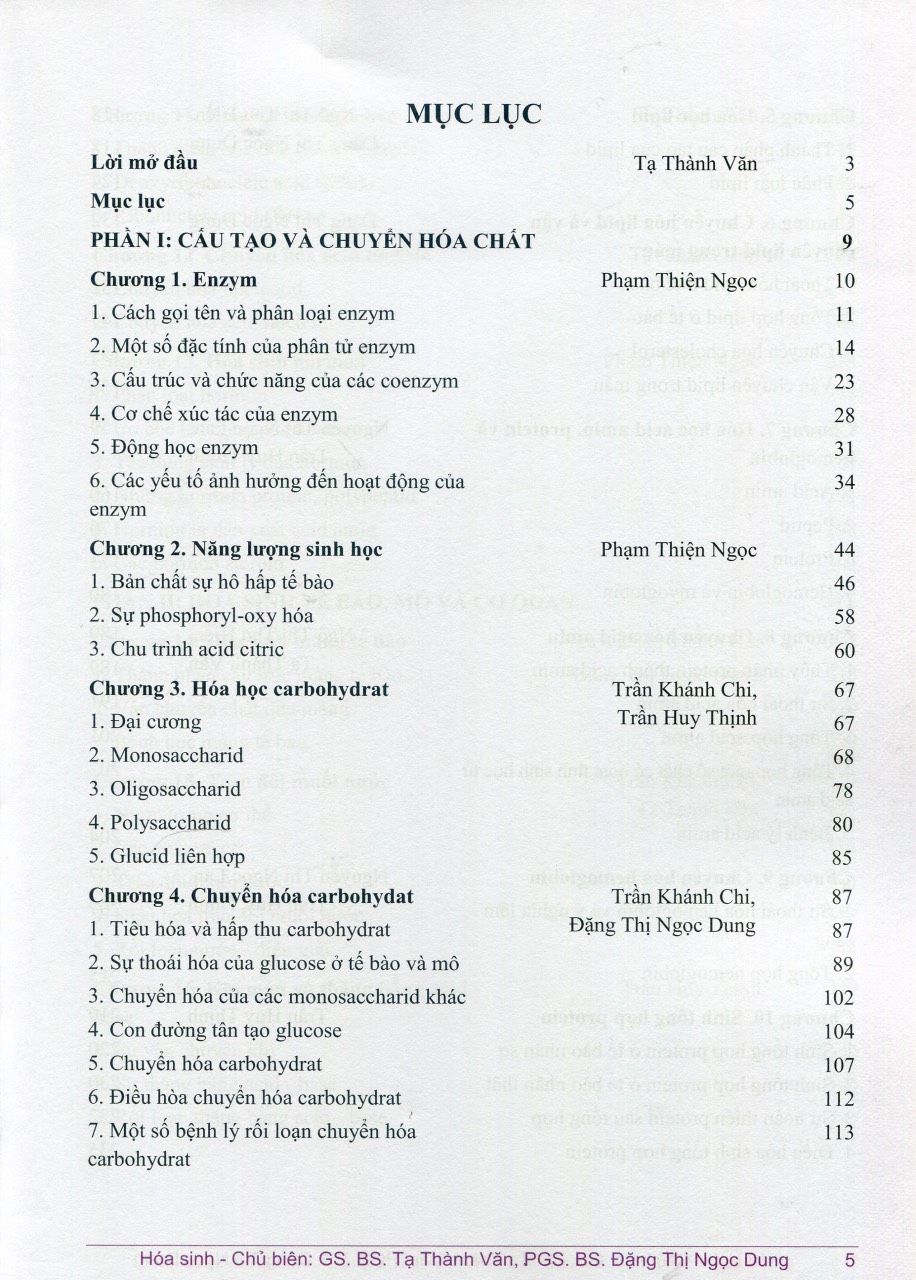 HÓA SINH (Sách Đào Tạo Bác Sĩ Y Khoa) (In lần thứ ba có sửa chữa và bổ sung - năm 2022) - Bản in màu