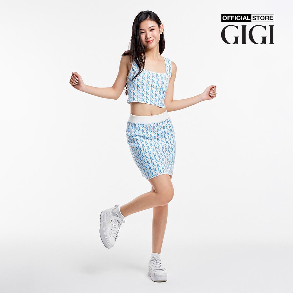 GIGI - Chân váy bút chì mini lưng thun phối logo thời trang G3301K231705