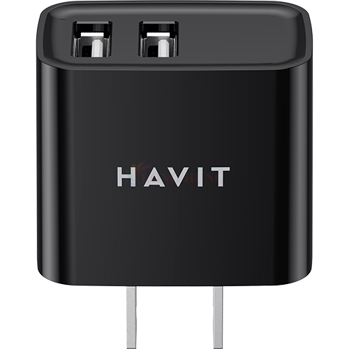 Cốc sạc Havit Ai Power 2USB 12W H131P - Hàng chính hãng