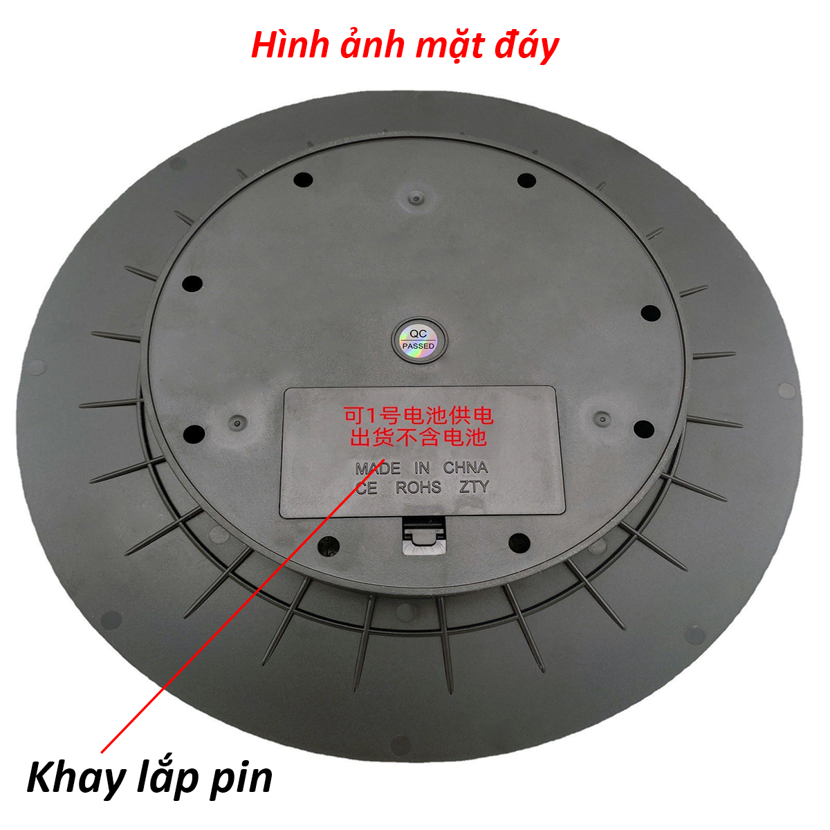 Bàn Xoay Sản Phẩm 360 Độ Cắm Nguồn USB + Pin Đại/D Đường Kính 25cm, Tải 8KG, Đế Xoay Trưng Bày Sản Phẩm