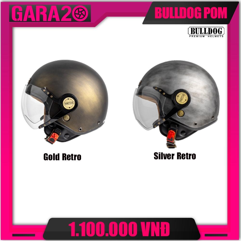 MŨ BẢO HIỂM CỔ ĐIỂN 3/4 BULLDOG POM RETRO- GARA20