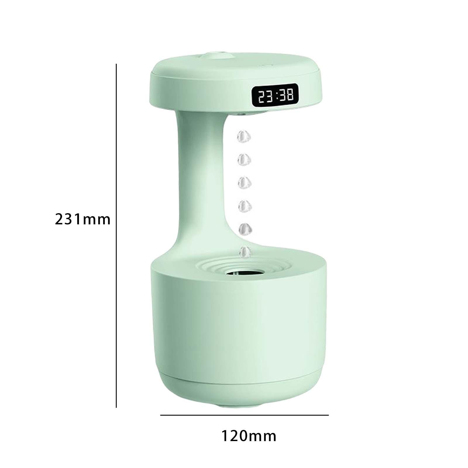 Desktop Humidifier Low Noise 800ml Antigravity Water Drop Night Light