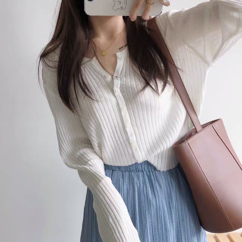 Áo len mỏng cardigan phong cách hàn quốc