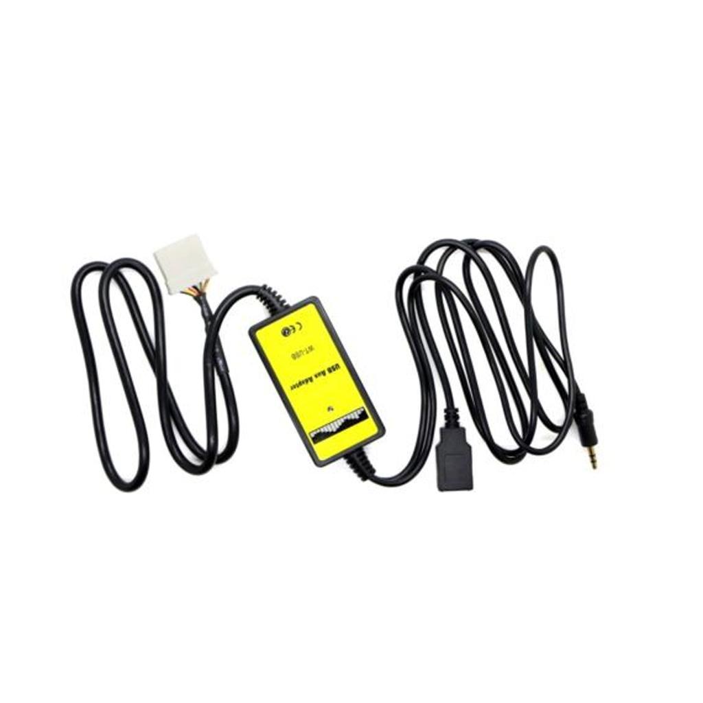 3.5mm Auxiliary Audio Aux Cable USB Adapter Car MP3 Player for Mazda 3 6