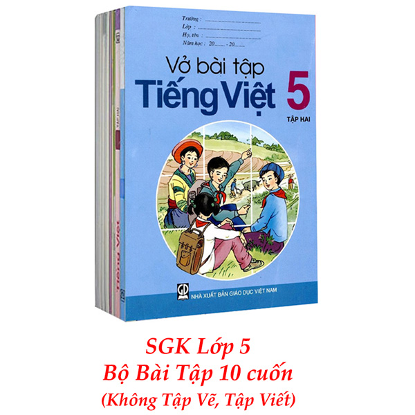 Sách Giáo Khoa Bộ Lớp 5 - Sách Bài Tập (Bộ 10 Cuốn - Không Tập Viết) (2021)