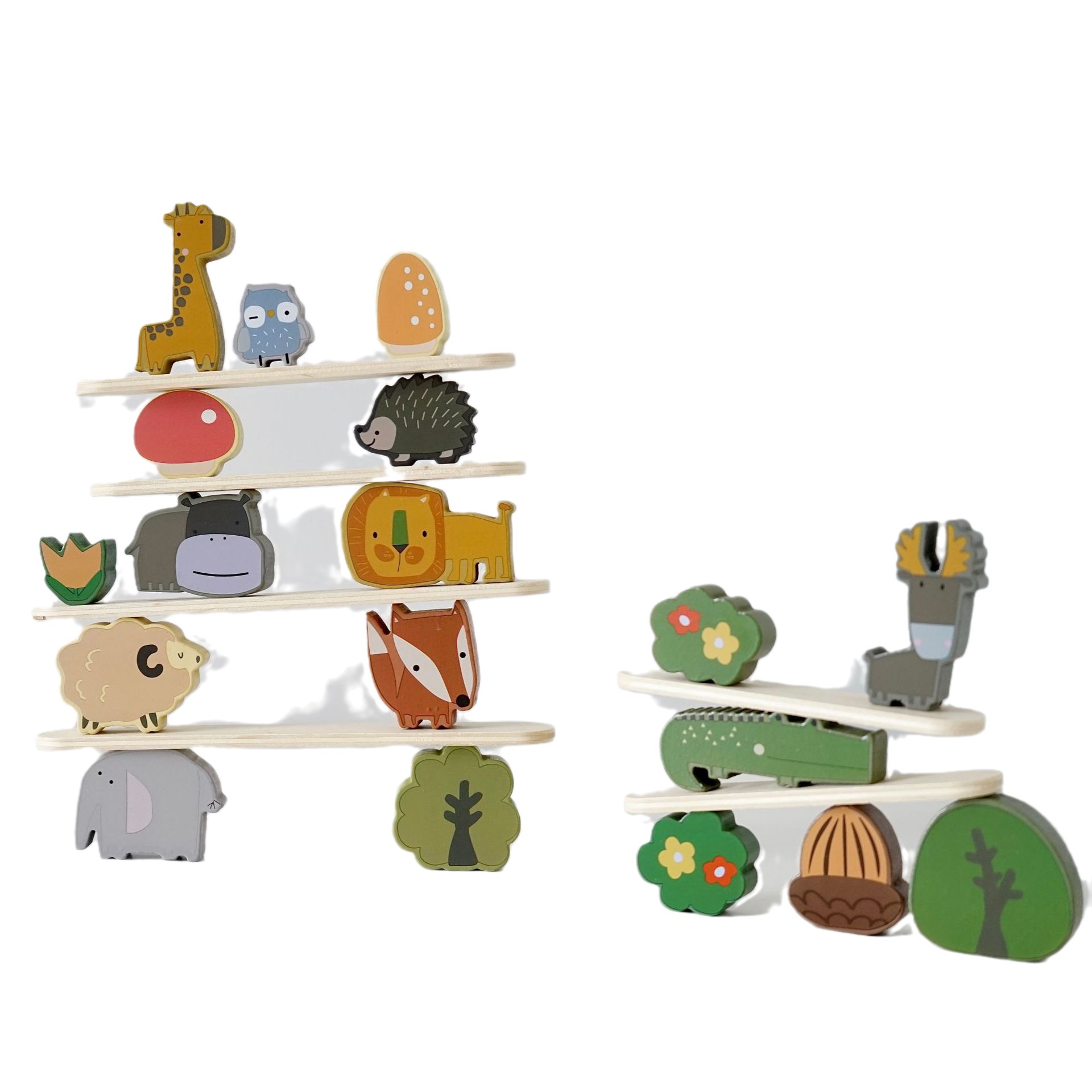 Đồ Chơi Xếp Hình Cân Bằng Bập Bênh Hình Động Vật Montessori - Rèn Luyện Kĩ Năng Tập Trung Cho Bé