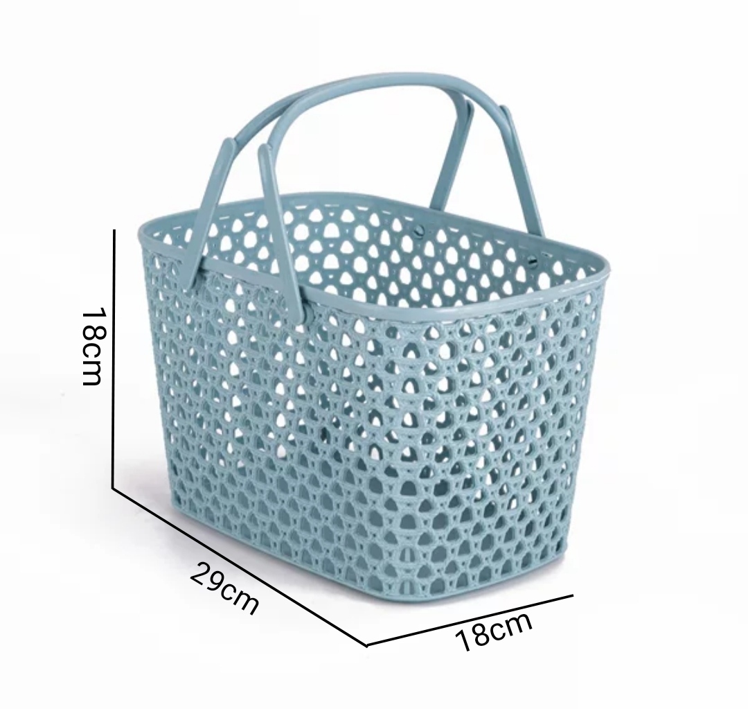 Giỏ đựng hai quai xách Hàn Quốc 4 màu TẶNG BỘ CHỔI VS MINI CÓ NAM CHÂM HÍT TỪ
