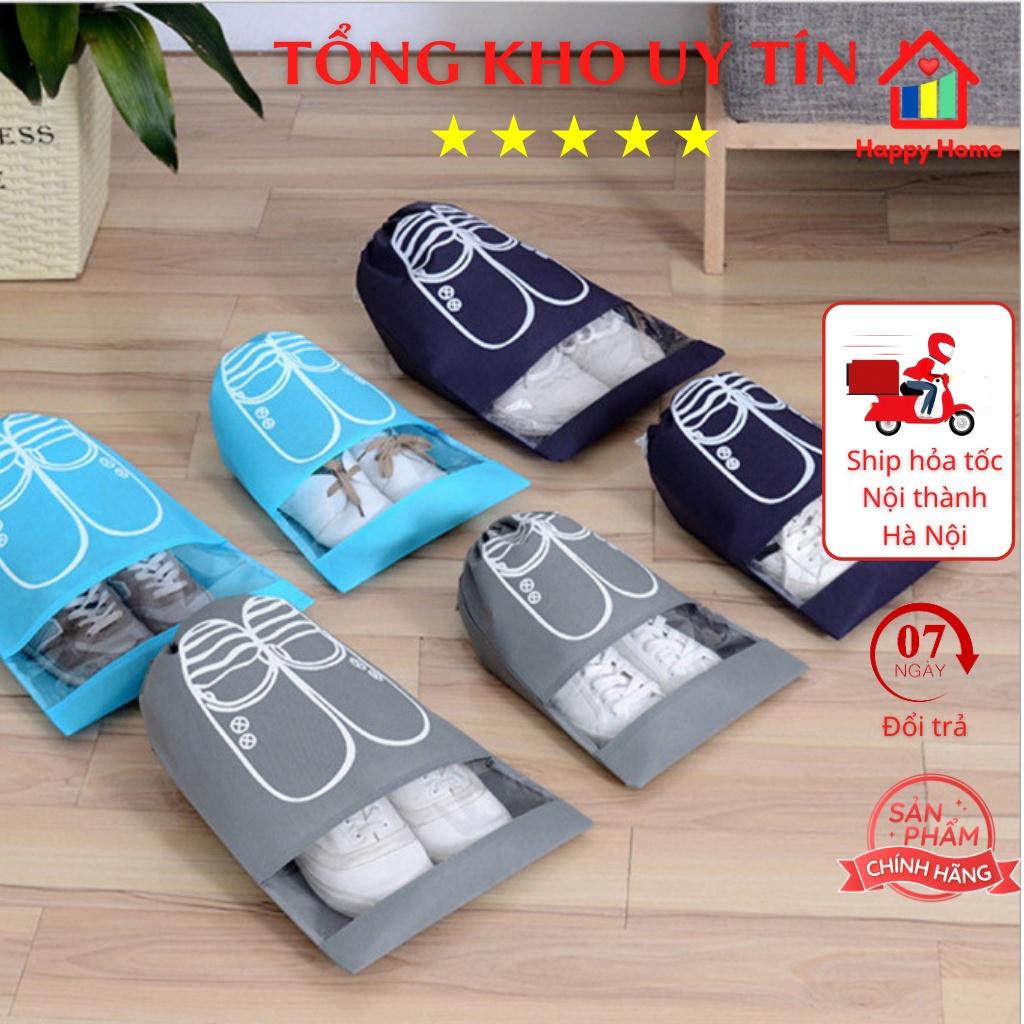 Túi đựng giày dép Sneaker du lịch chống bụi bẩn, chống thấm nước size lớn, size trung bình Happy Home