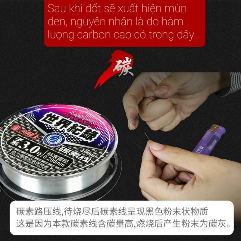 Cước Fluorocarbon Sea long king, chuyên thẻo, leader. 100m