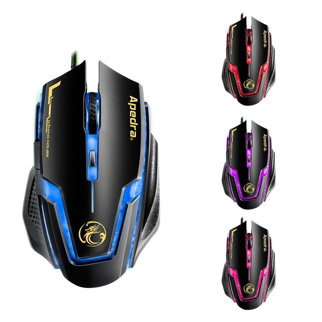 3200 DPI 6 Buttons LED Optical USB Wired Gaming Mouse Mice For