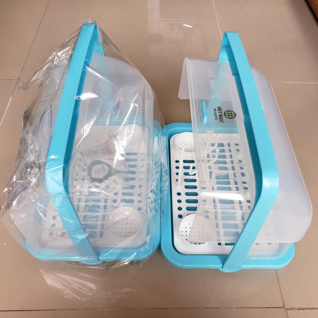Khay úp bình sữa loại có nắp đậy , úp cốc úp ly có quai xách