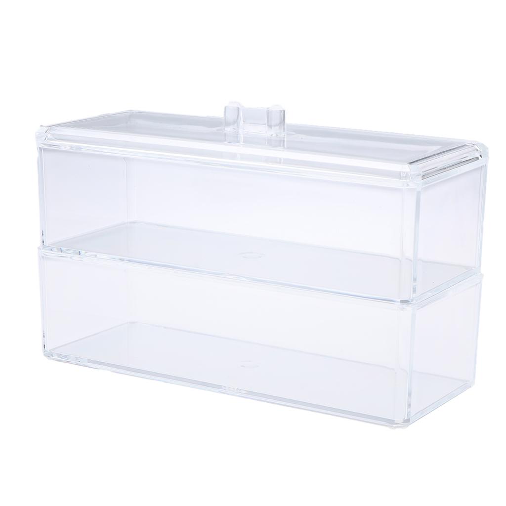 Large Acrylic Makeup Brushes Cosmetic Organizer Holder Jewelry Storage Case