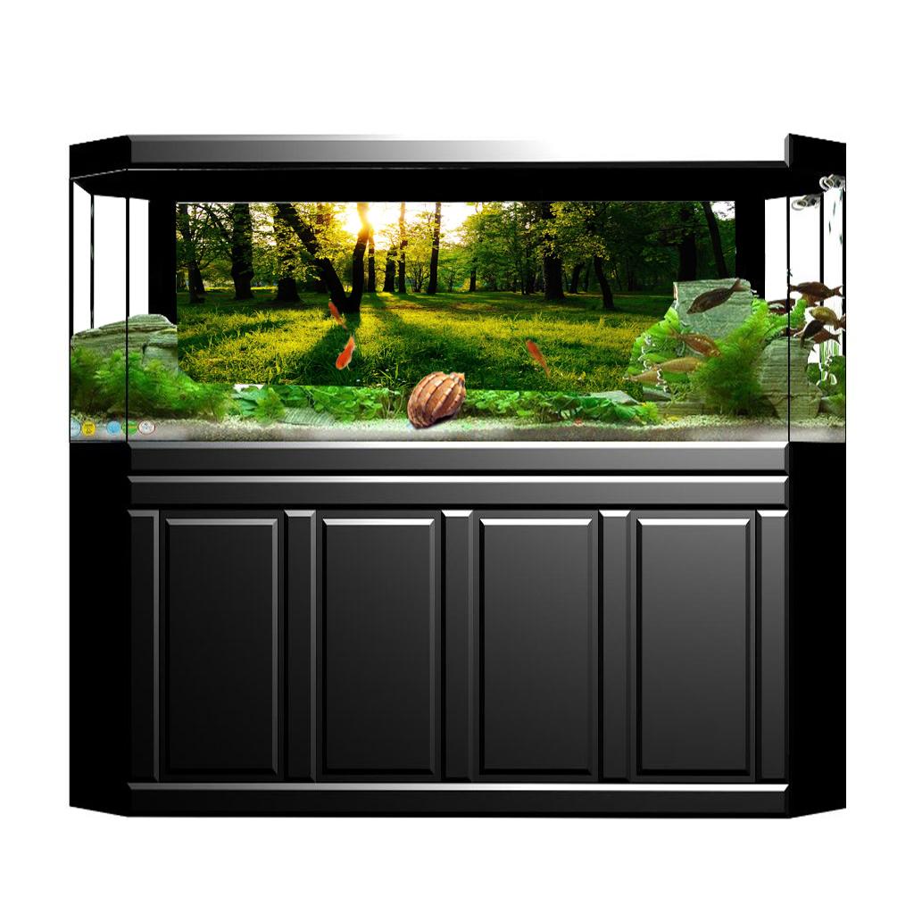 Aquarium Background Adhesive Poster Fish Tank Wall Decorations Sticker