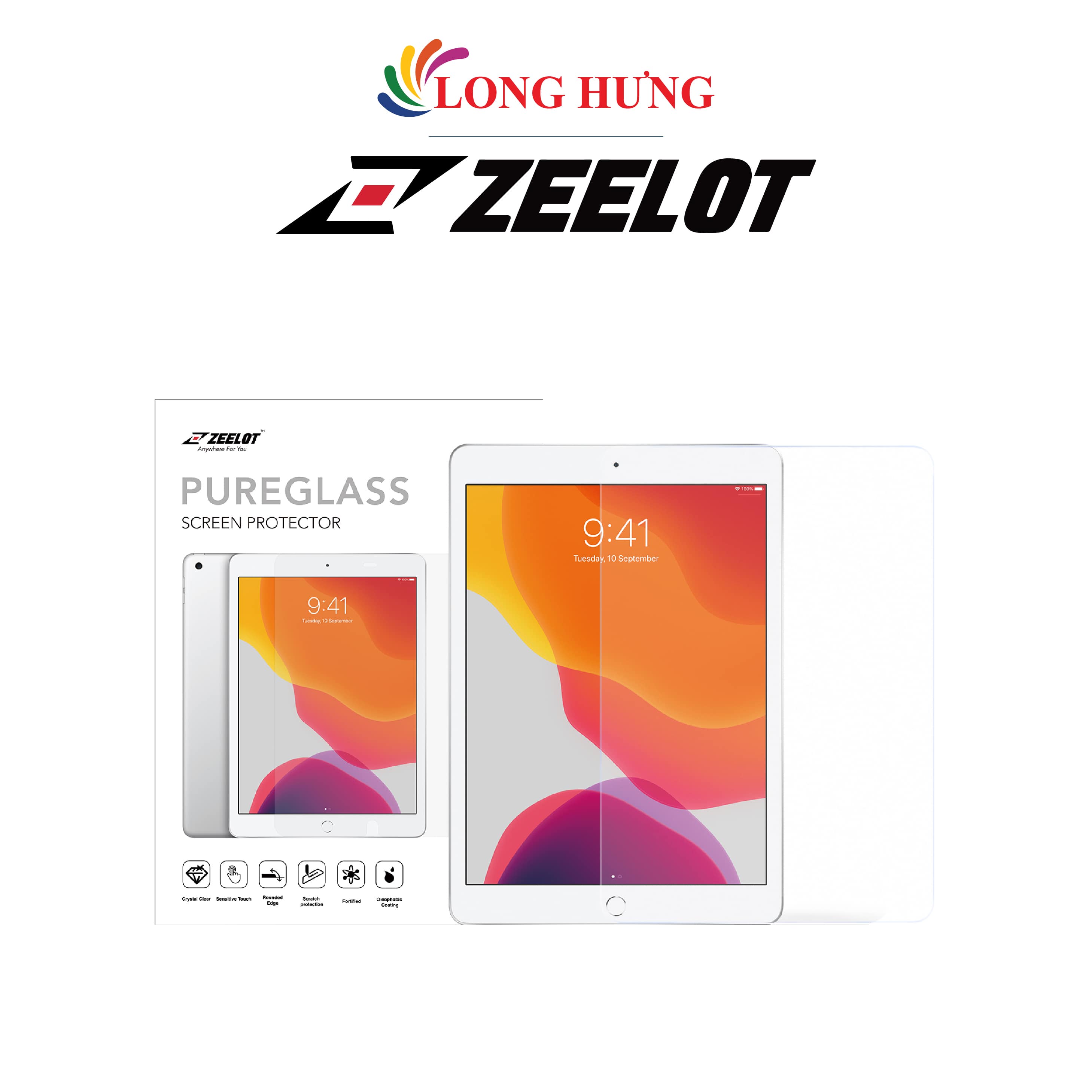 Dán màn hình cường lực chống vân tay Zeelot iP 7.9&quot;/9.7&quot;/10.2&quot;/10.5&quot;/10.9&quot;/11&quot;/12.9&quot; - Hàng chính hãng