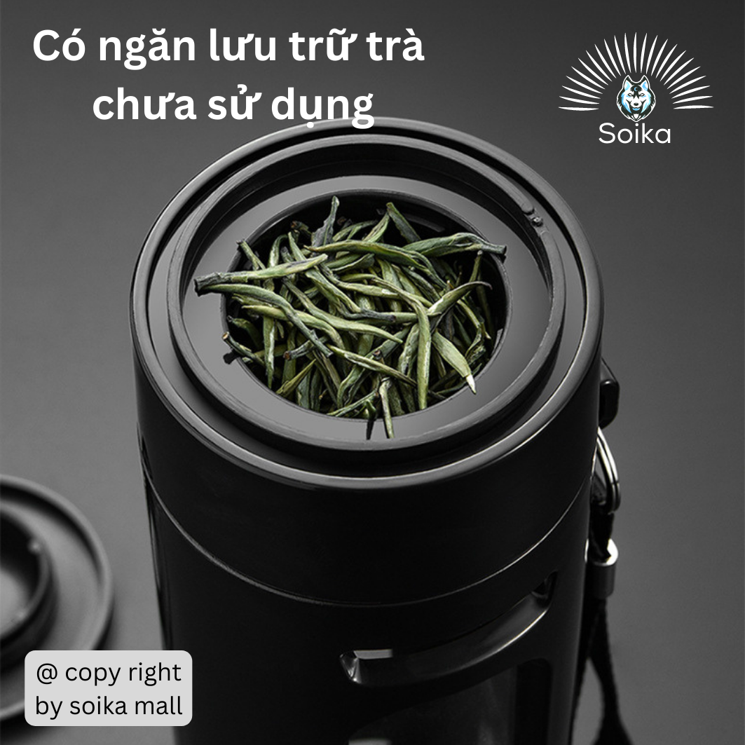 Bình Nước Thủy Tinh Chịu Nhiệt Độ Cao Từ -20o C Đến 130o C Soika SC05