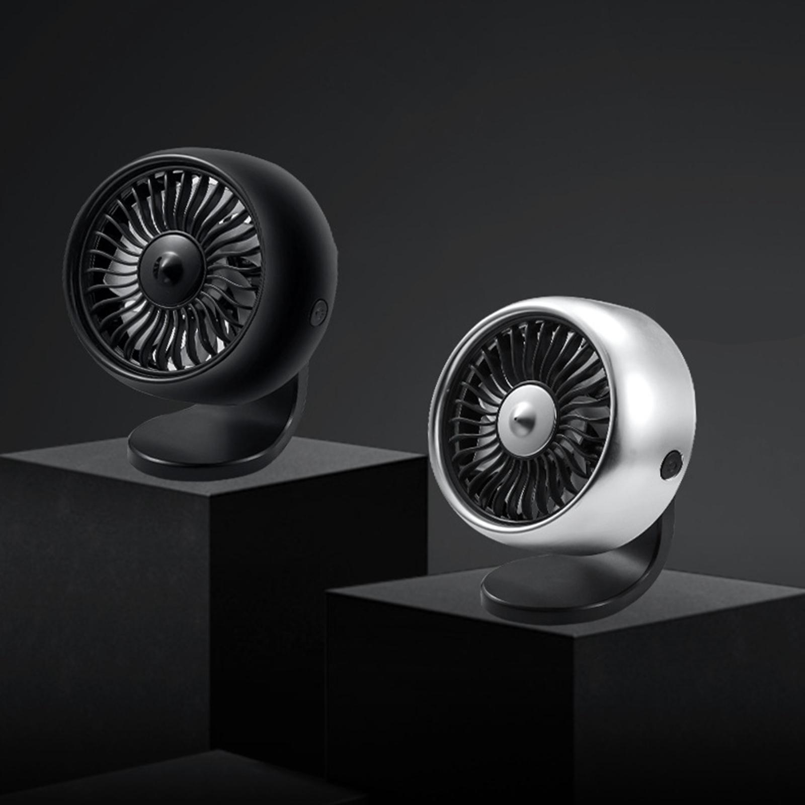 Car Fan, Air Vent Mount USB Fan with Colorful Light Universal Cooling Fan Fit for SUV