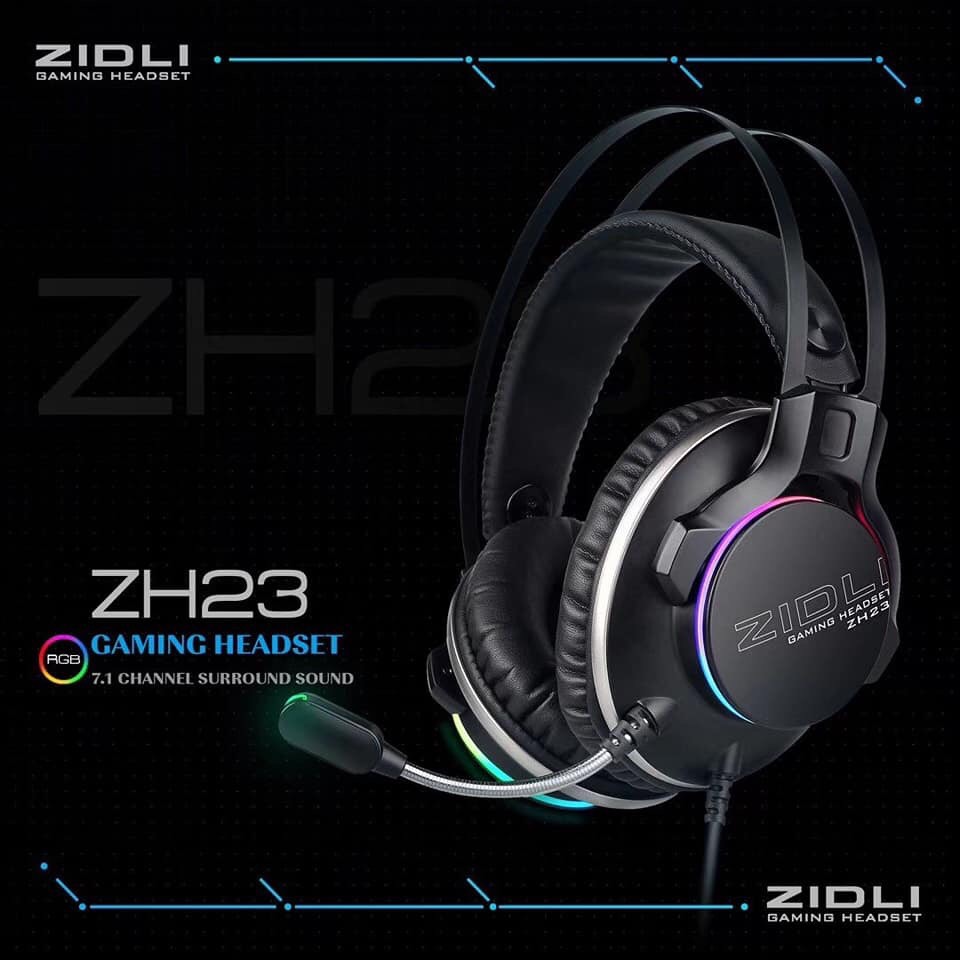 Tai nghe Gaming ZIDLI ZH23 (Real RGB, Sound 7.1)_ hàng chính hãng